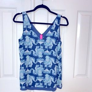 Lily Pulitzer Florin Reversible Elephant Tank